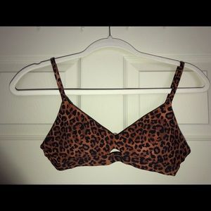 Cheetah Print Bikini Top